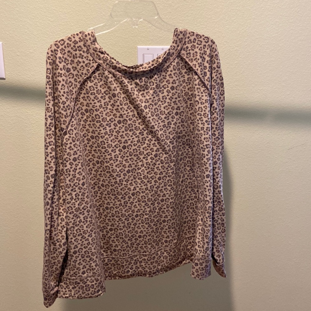 Caslon leopard print sweatshirt